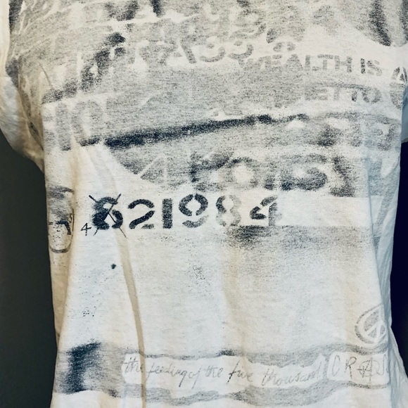 Rare CRASS - Vintage Shirt. Stencil - The Feeding Of The Five Thousand - Picture 7 of 7
